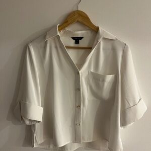 RW & CO - Short Sleeve Blouse - White